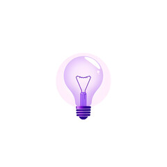Glass Lightbulb with Purple Glow