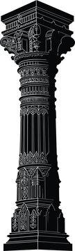 Pillar soild Silhouette Roman Pillar Silhouette Bundle, Column Silhouette Wall 