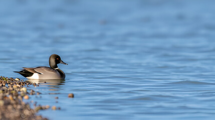 Resting northern pintails (anas acuta) at the shores of the North Sea, German Wadden Sea