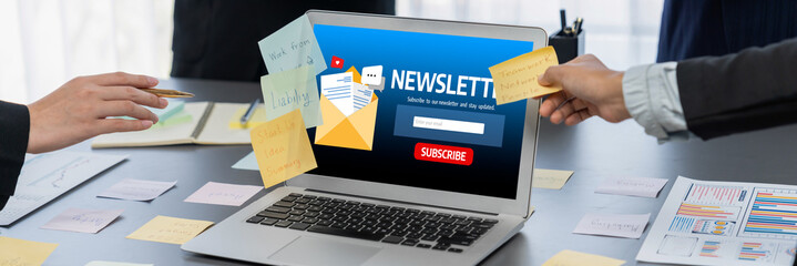 newsletter signup page on computer for customer to subscribe brisk newsletter update information to subscriber