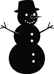 snowman in silhouette Christmas theme 