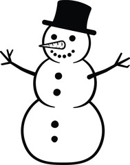 snowman in silhouette Christmas theme 