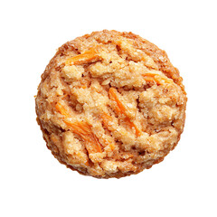 Carrot-Infused Oatmeal Cookie with Visible Carrot Pieces