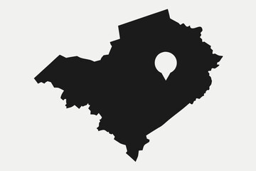map of south korea with flag