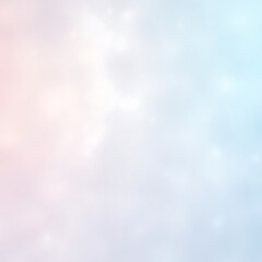Abstract blue background with shining Christmas lights and a glowing, blurred bokeh pattern