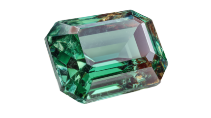 This luxurious emerald image captures the essence of fine craftsmanship and has a pure, floating appearance. The gem is free of any distractions, with absolutely no shadows or reflections, allowing fo
