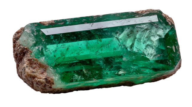 This luxurious emerald image captures the essence of fine craftsmanship and has a pure, floating appearance. The gem is free of any distractions, with absolutely no shadows or reflections, allowing fo