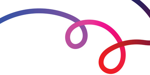 Abstract design with vibrant, swirling lines on a black background. This image features two intertwined, vibrant lines in shades of pink, purple, and red on a solid black background.