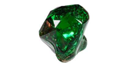 This luxurious emerald image captures the essence of fine craftsmanship and has a pure, floating appearance. The gem is free of any distractions, with absolutely no shadows or reflections, allowing fo