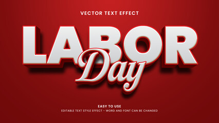 Obraz premium labor day editable text effect