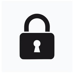 Black padlock with keyhole symbol security protection