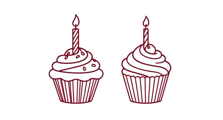 vector illustration of cupcake
