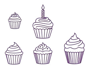 Cupcake icon, Chocolate cupcake, Vanilla cupcake vector, Cupcake with sprinkles, Cupcake isolated, Cupcake drawing, Cute cupcake vector, Cupcake cartoon, Cupcake on white background, Cupcake graphic, 