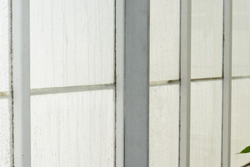 white washed windows and frames indoors
