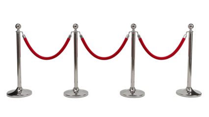 Elegant velvet rope stanchions with polished chrome posts create a luxurious barrier for exclusive event access and VIP experiences