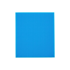 Single, perfectly cut sheet of vibrant blue craft foam with clear, crisp edges, fine texture, displayed on a pristine, seamless plain white background with studio lighting, no shadows. Concept for