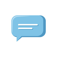 Fototapeta premium Flat Chat Bubble Icon – Communication Symbol