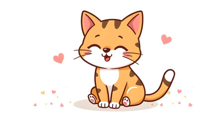 adorable kitten art, cat mascot smiling, kawaii cat face, smiling cat vector, cartoon pet smile, comic cat character, happy cat doodle, cat with funny grin, cartoon kitty expression, cartoon house cat