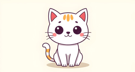 kitten cartoon, cheerful cat drawing, adorable cat with smile, playful cat cartoon, cute kitty face, cat with big smile, cartoon cat character, funny smiling cat art, cat with happy face, cartoon anim