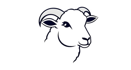 vector illustration of sheep