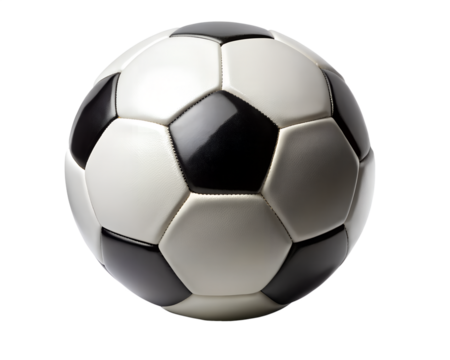 A classic soccer ball isolated on a transparent background - Powered by Adobe