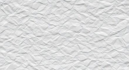 Close up of textured white crumpled paper background