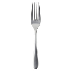 Elegant silver fork isolated on black