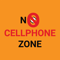 No cellphone zone vector illustration of an abstract background