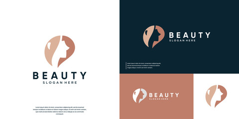 minimalist symbol of beauty, negative space style, graphic vector design.