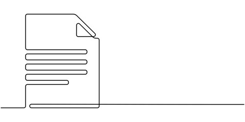 One continuous line vector drawing of a folder. Outline documents background icon. Saving securities vector icon. Vector illustration,  Clipboard with checklist. Continuous line one drawing. Simple. 