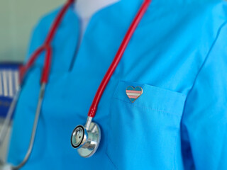 Doctor and LGBT transgender people, signs and sex change operations concept