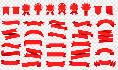 Red Ribbon Isolated And Transparent Background