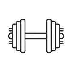 vector illustration of dumbbell