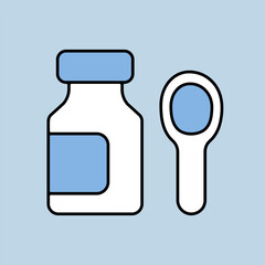 Syrup medicine bottle vector isolated icon