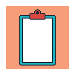 clipboard with blank sheet vector design