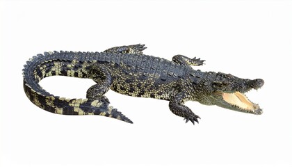 Obraz premium Large Crocodile Reptile Wildlife Animal Predator Jaws Teeth Scales