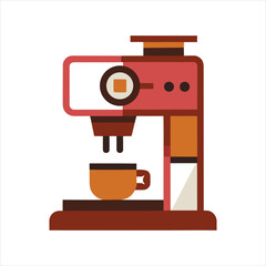 Office Coffee Machine Cartoon Icon Vector