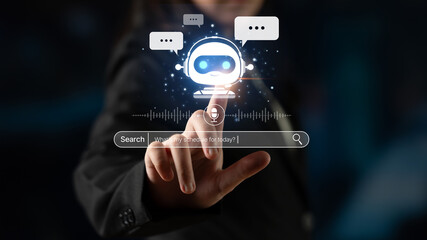 AI assistant with voice chat interface, combining smart chatbot, voice command, and AI-powered control search tools. Agentic AI assistant helps users search and chat naturally. Spline