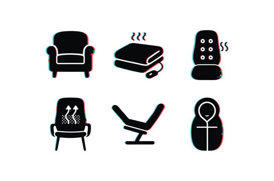 isolated backgond comfort plush upholstery comfort heated blanket comfort vibration massa comfort breathable mesh comfort adjustable rec comfort soothing r