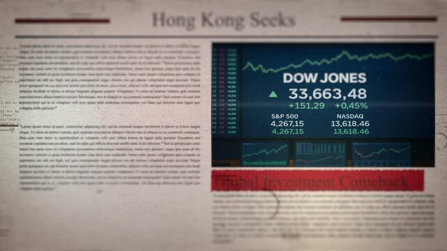 Hong Kong Seeks Global Investment Comeback Newspaper Style Headline Titles