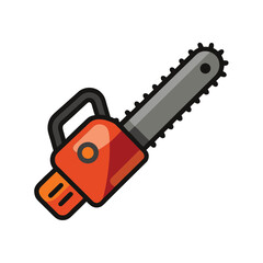 chainsaw tool with blade cartoon vector