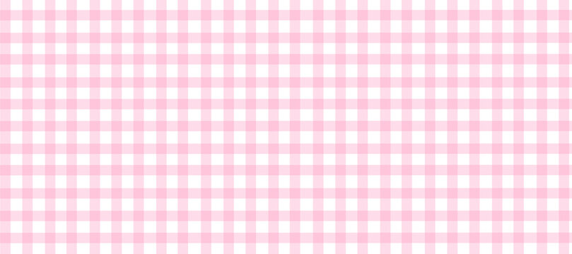 Geometric pink plaid print in pastel tones, vector background