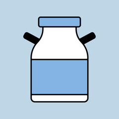 Milk barrel vector icon. Dairy product sign