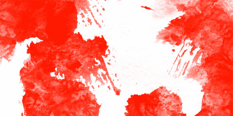 Abstract Watercolor red grunge background painting. Abstract white and red fantasy watercolor background abstract fire flame grunge texture background. Red steam on a black background fire flame grung