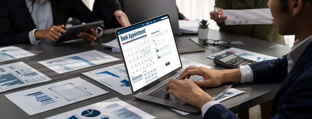 Online applointment booking calendar for brisk regristration on the internet website