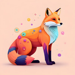 Obraz premium Dog color image icon 