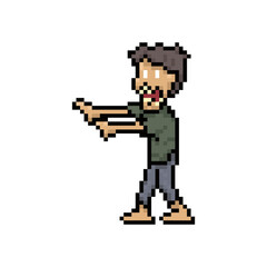 zombie walking draw pixel art