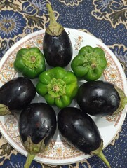 eggplants and tomatoes