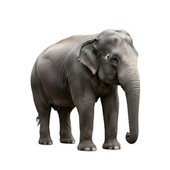 Fototapeta premium Isolated elephant portrait majestic and strong