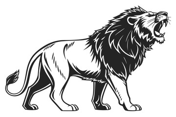 simba lion sihouette black vector